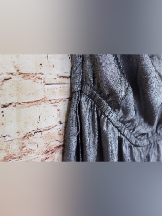 New York & Company Gabrielle Union Collection Elegant Silver Jumpsuit - Picture 7 of 12